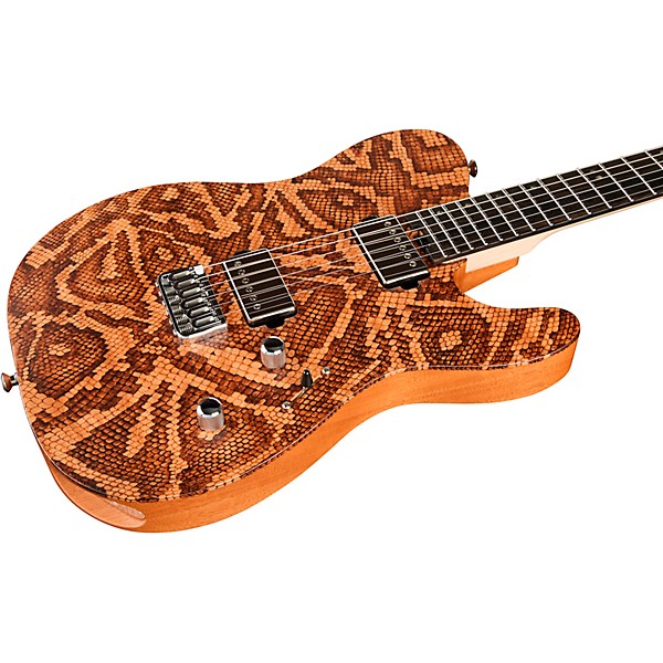 ESP USA TE-II Hardtail Snake Skin Electric Guitar Satin Natural