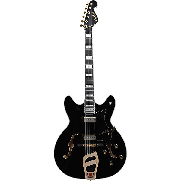 Open Box Hagstrom '67 Viking II Hollowbody Electric Guitar Level 2 Standard Black Gloss 197881071202