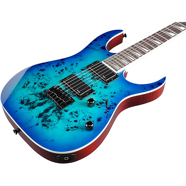 Ibanez GRGR221PA GRG Series 6-String Electric Guitar Aqua Burst