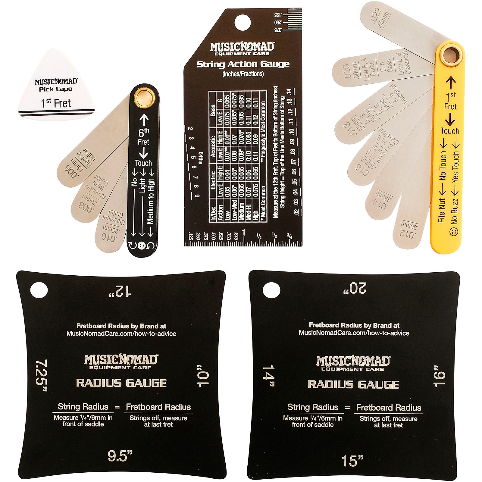 Music Nomad Precision Setup Gauge Set, 6-Piece