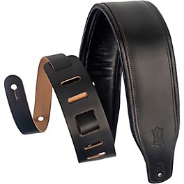 Levy's M26PD 3" Wide Top Grain Leather Guitar Strap Black Levy's M26PD 3" Wide Top Grain Leather Guitar Strap Black