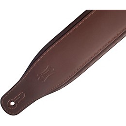 Levy's M26PD 3" Wide Top Grain Leather Guitar Strap Dark Brown