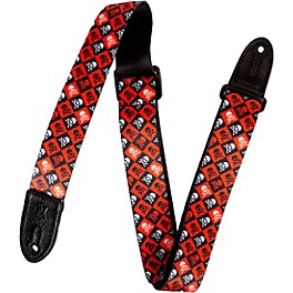 Levy's MPJR 1 1/2 inch Wide Kids Guitar Strap Black, Blue Levy's MPJR 1 1/2 inch Wide Kids Guitar Strap Black, Red and White