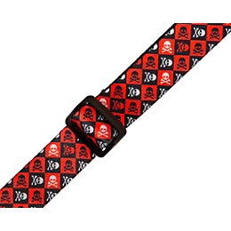 Levy's MPJR 1 1/2 inch Wide Kids Guitar Strap Black, Red and White