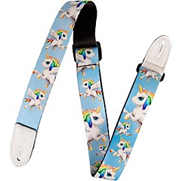 Levy's MPJR 1 1/2 inch Wide Kids Guitar Strap Black, Blue Levy's MPJR 1 1/2 inch Wide Kids Guitar Strap Light Blue