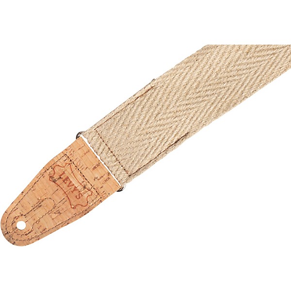 Levy's MH8P 2 inch Wide Hemp Guitar Strap Natural
