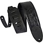 Levy's M4WP 3 inch Wide Embossed Leather Guitar Strap Black thumbnail