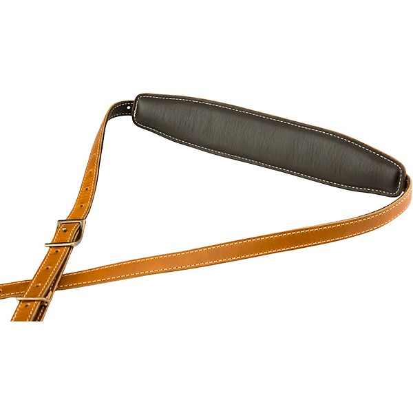 Fender Long Mustang Saddle Leather Guitar Strap Butterscotch 2.5 in.