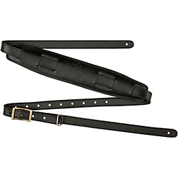 Fender Long Mustang Saddle Leather Guitar Strap Black 2.5 in.