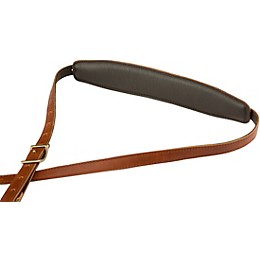 Fender Long Mustang Saddle Leather Guitar Strap Cognac 2.5 in.