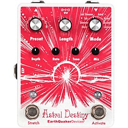 EarthQuaker Devices Astral Destiny Modulated Octave Reverb Effects Pedal Red