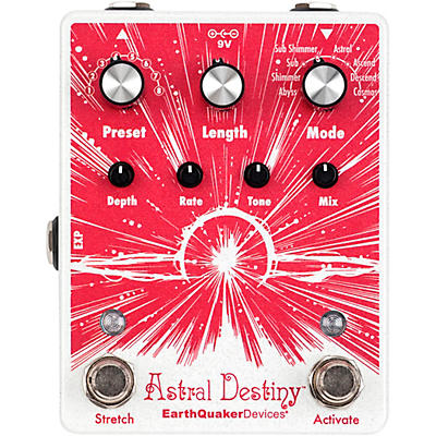 Earthquaker Devices Astral Destiny Modulated Octave Reverb Effects Pedal Red for sale