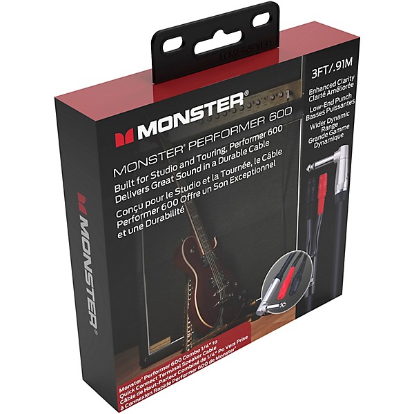 Monster Cable Prolink Performer 600 Combo Amp Speaker Cable 3 ft. Black