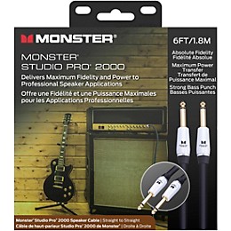 Monster Cable Prolink Studio Pro 2000 Speaker Cable - Straight to Straight 6 ft. Black