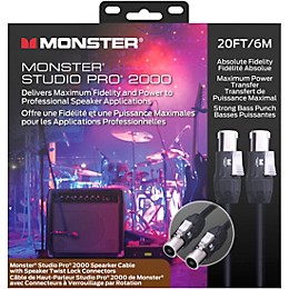 Monster Cable Prolink Studio Pro 2000 Speaker Cable with Speak-On Connectors 20 ft. Black