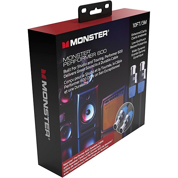 Monster Cable Prolink Performer 600 Speaker Cable with Speak-On Connectors 10 ft. Black