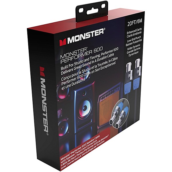 Monster Cable Prolink Performer 600 Speaker Cable with Speak-On Connectors 20 ft. Black