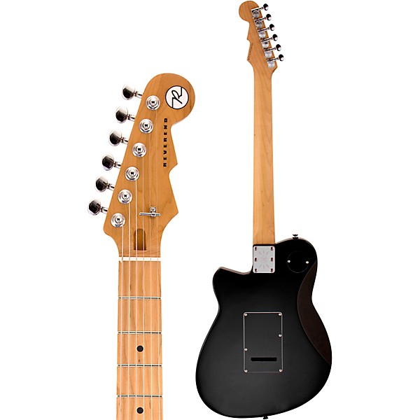 Reverend Crosscut W Roasted Maple Fingerboard Electric Guitar Midnight Black