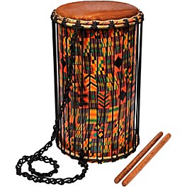 X8 Drums Kente Cloth Dundun with Sticks 15 in. X8 Drums Kente Cloth Dundun with Sticks 10 in.