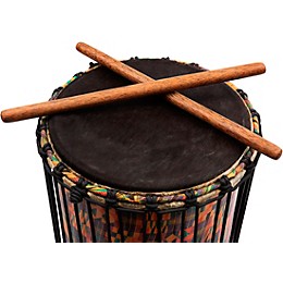 X8 Drums Kente Cloth Dundun with Sticks 12 in.