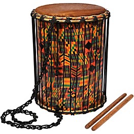 X8 Drums Kente Cloth Dundun with Sticks 15 in. X8 Drums Kente Cloth Dundun with Sticks 15 in.