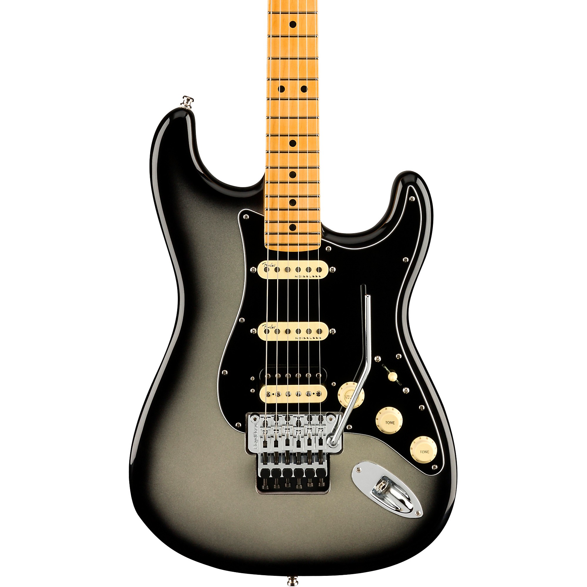 Fender American Ultra Luxe Stratocaster HSS Floyd Rose Maple Fingerboard  Electric Guitar Silver Burst
