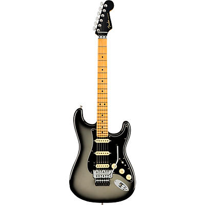 Fender American Ultra Luxe Stratocaster Hss Floyd Rose Maple Fingerboard Electric Guitar Silver Burst for sale