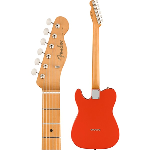 Fender Noventa Telecaster Maple Fingerboard Electric Guitar Fiesta Red