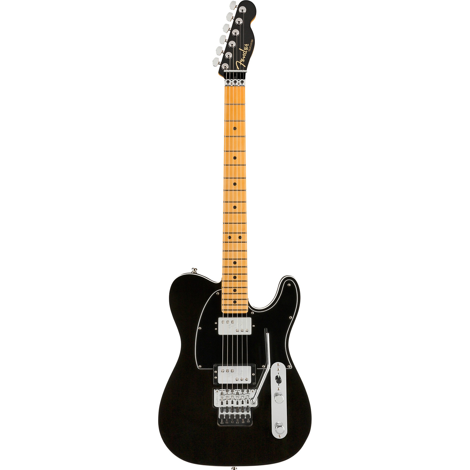 Fender American Ultra Luxe Telecaster HH Floyd Rose Maple Fingerboard  Electric Guitar Mystic Black