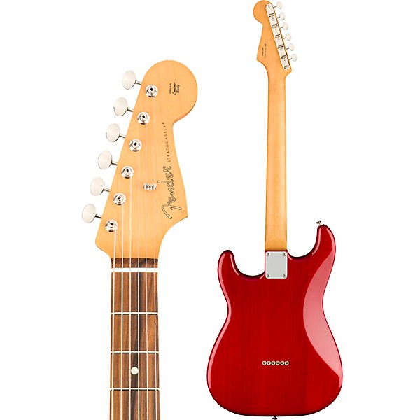 Fender Noventa Stratocaster Pau Ferro Fingerboard Electric Guitar Crimson Red Transparent