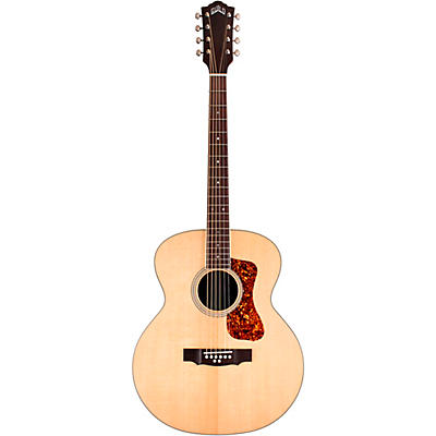 Guild Bt-258E Deluxe Westerly Collection 8-String Baritone Jumbo Acoustic-Electric Guitar Natural for sale