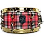 SJC Drums Plaid Maple Snare Drum With Brass Hardware 13 x 6 in. Red thumbnail