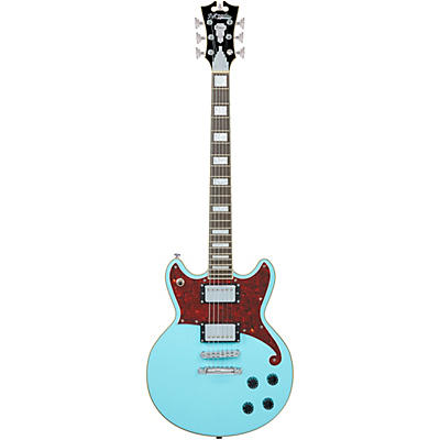 D'angelico Premiere Series Brighton Solid Body Electric Guitar Double Cutaway Stopbar Tailpiece Sky Blue for sale