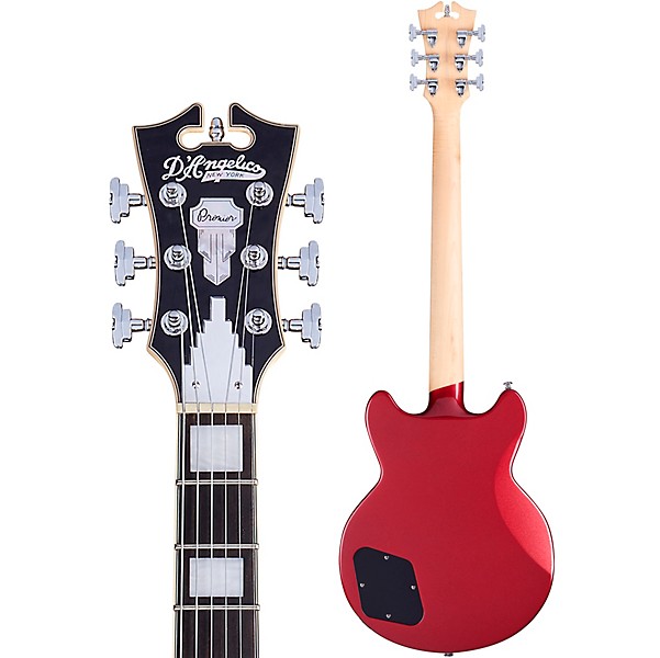 D'Angelico Premiere Series Brighton Solid Body Electric Guitar Double Cutaway Stopbar Tailpiece Oxblood