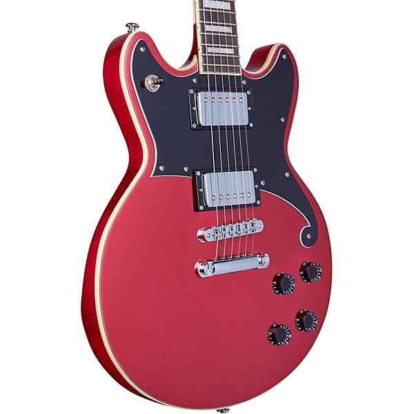 D'Angelico Premiere Series Brighton Solid Body Electric Guitar Double Cutaway Stopbar Tailpiece Oxblood
