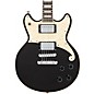 Open Box D'Angelico Premiere Series Brighton Solid Body Electric Guitar Double Cutaway Stopbar Tailpiece Level 1 Black Flake thumbnail