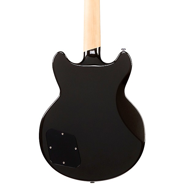 Open Box D'Angelico Premiere Series Brighton Solid Body Electric Guitar Double Cutaway Stopbar Tailpiece Level 2 Black Fla...