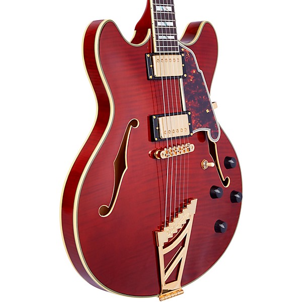 D'Angelico Excel Series DC Semi-Hollow Electric Guitar With USA Seymour Duncan Humbuckers and Stairstep Tailpiece Viola