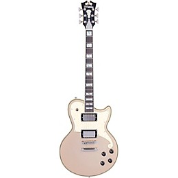D'Angelico Deluxe Series Atlantic Solid Body Electric Guitar With USA Seymour Duncan Humbuckers and Stopbar Tailpiece Desert Gold