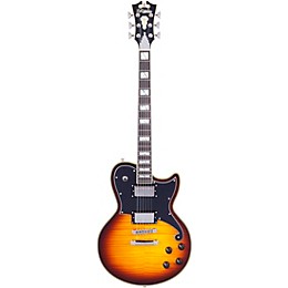 Open Box D'Angelico Deluxe Series Atlantic Solidbody Electric Guitar With USA Seymour Duncan Humbuckers and Stopbar Tailpiece Level 1 Vintage Sunburst