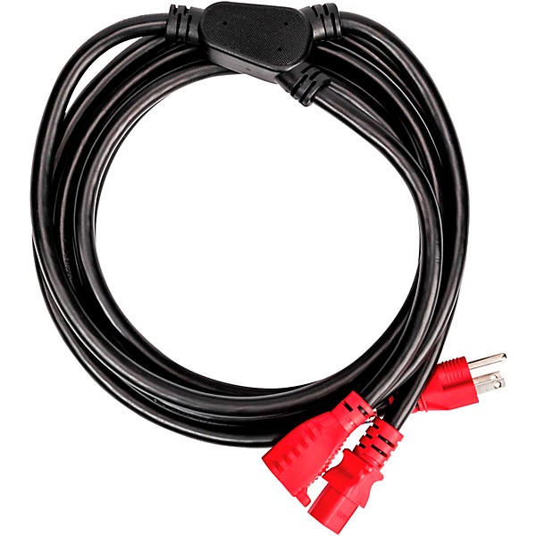 D'Addario IEC to NEMA Plug Power Cable+, 10 FT 10 ft. Red/Black