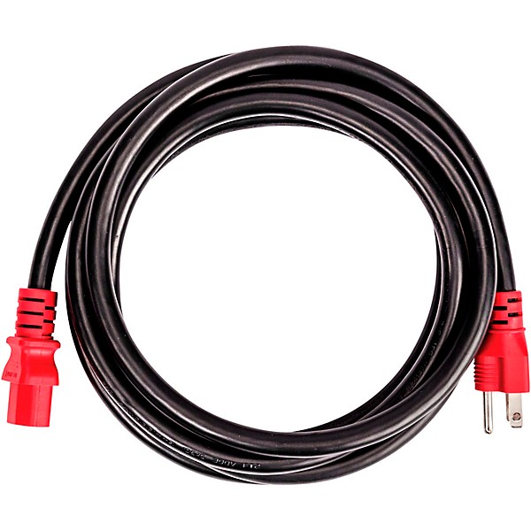 D'Addario IEC to NEMA Plug Power Cable, 10FT 10 ft. Red/Black