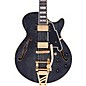 D'Angelico Excel Series DC Semi-Hollow Electric Guitar With USA Seymour Duncan Humbuckers and Shield Tremolo Black Dog thumbnail
