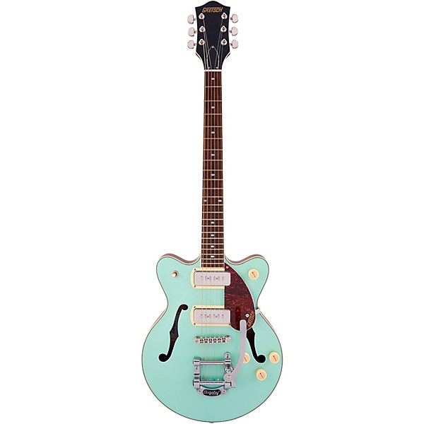 Gretsch Guitars G2655T-P90 Streamliner Center Block Jr. Double-Cut P90 With Bigsby Two-Tone Mint Metallic and Vintage Maho...