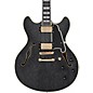 D'Angelico Excel Series DC Semi-Hollow Electric Guitar With USA Seymour Duncan Humbuckers and Stopbar Tailpiece Black Dog thumbnail