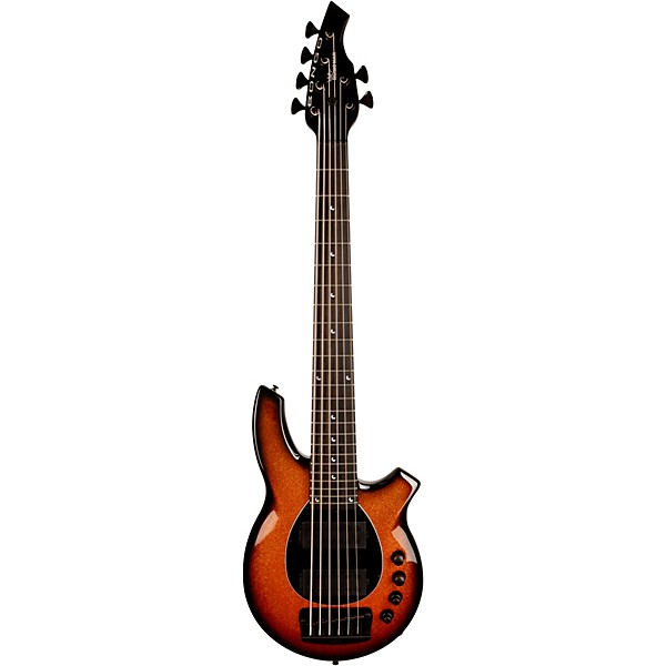 Ernie Ball Music Man Bongo 6 HH Ebony Fingerboard 6-String Electric Bass Guitar Harvest Orange