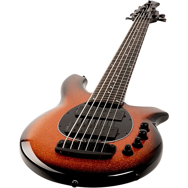 Ernie Ball Music Man Bongo 6 HH Ebony Fingerboard 6-String Electric Bass Guitar Harvest Orange