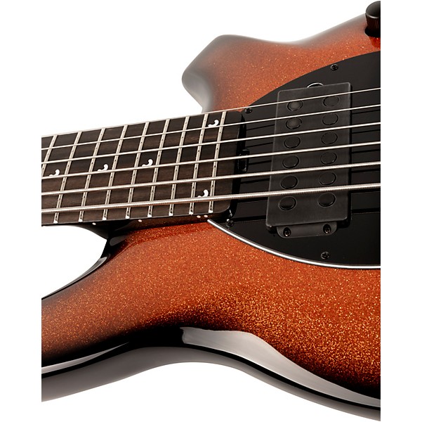 Ernie Ball Music Man Bongo 6 HH Ebony Fingerboard 6-String Electric Bass Guitar Harvest Orange