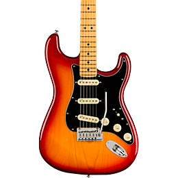 Fender American Ultra Luxe Stratocaster Maple Fingerboard Electric Guitar Plasma Red Burst