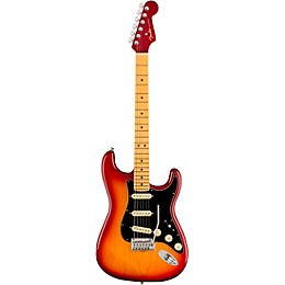 Fender American Ultra Luxe Stratocaster Maple Fingerboard Electric Guitar Plasma Red Burst